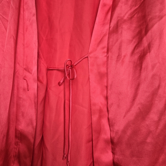 🔥3/$15🔥 Secret Treasure Pink Coral Satin‎ Robe *NO BELT* - Picture 3 of 6